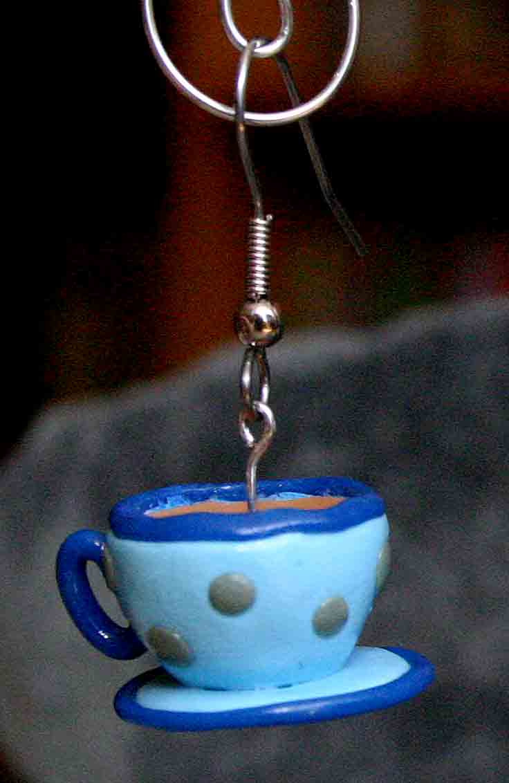 Blue cup with  spots