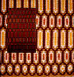 Twill rug "Tiles" with detail